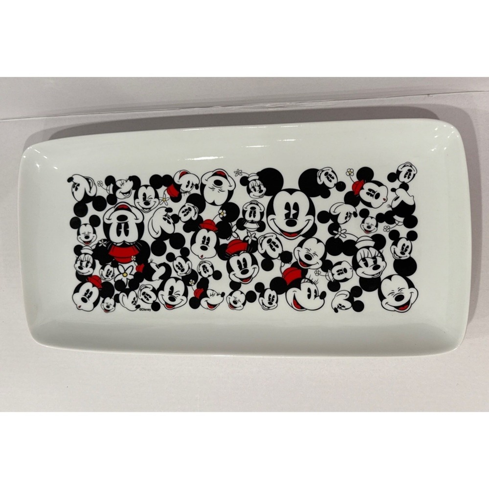 Disney Mickey & Minnie Mouse All Over Platter Serving Tray 13.5 X 6.75‎ New NWT